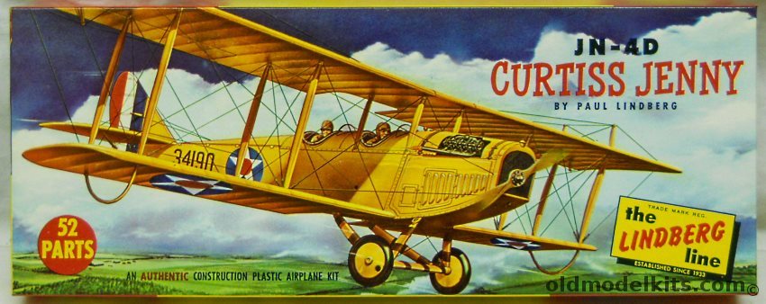 Lindberg 1/48 JN-4D Curtiss Jenny, 534-98 plastic model kit